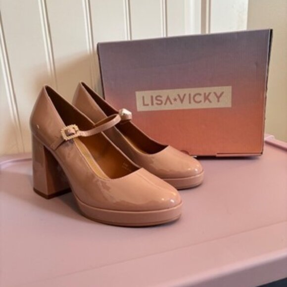 NWT Lisa Vicky Blush Bobble Platform Maryjane Pump - 8.5 Women - Picture 7 of 8